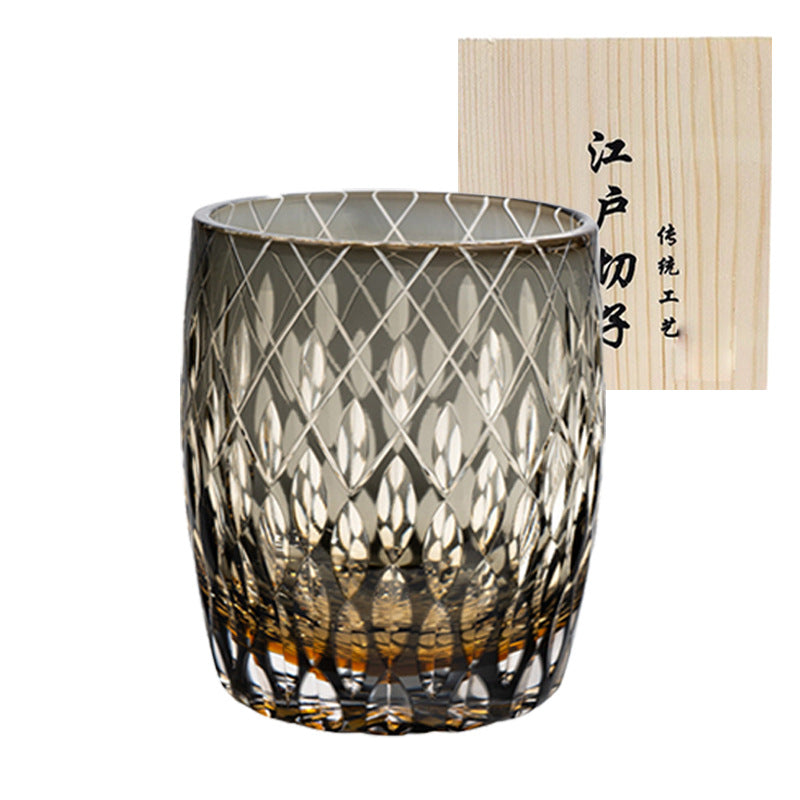 Japanese Edo Style Crystal Tumbler Elegant Drinkware