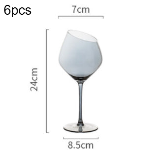 Crystal Goblet Oblique Mouth Elegant Glass High End Drinkware