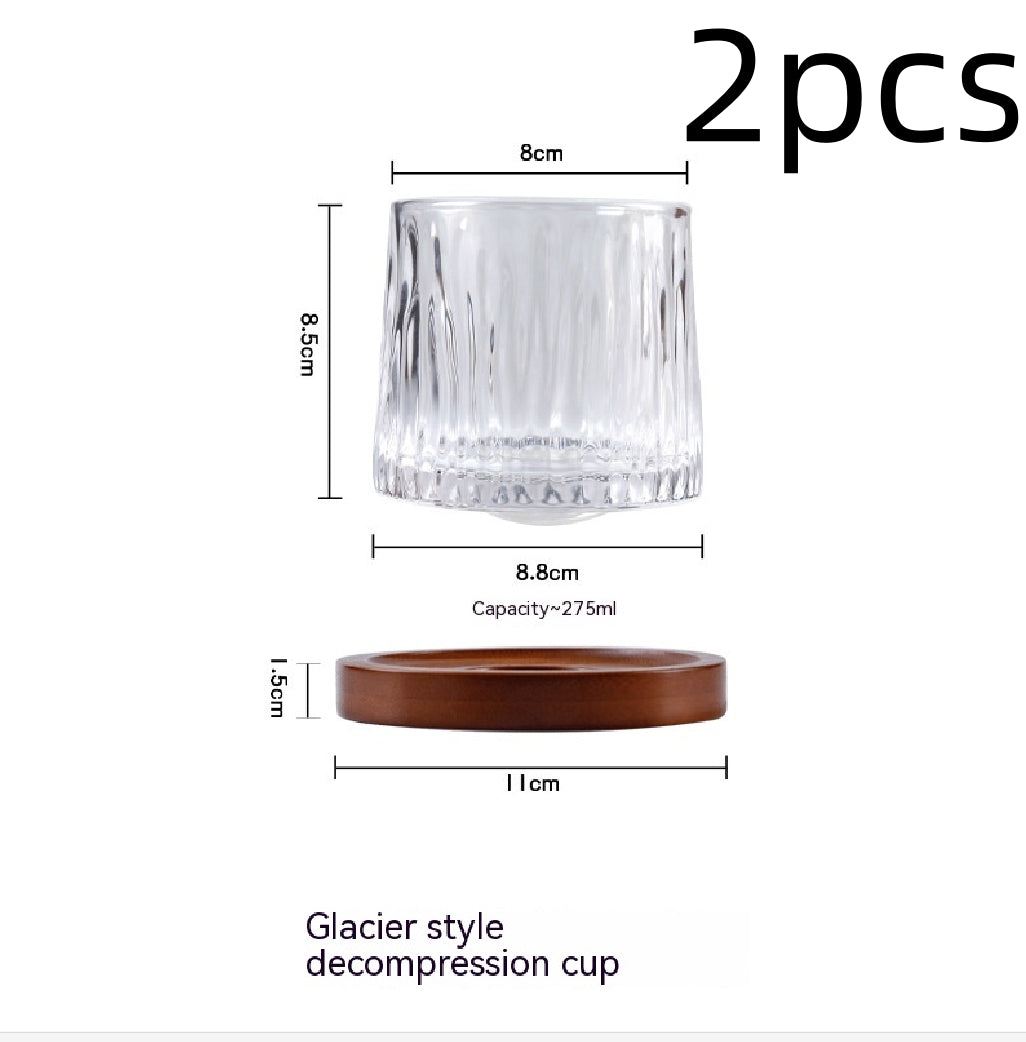 Rotating Crystal Tumbler Glass Creative Drinkware