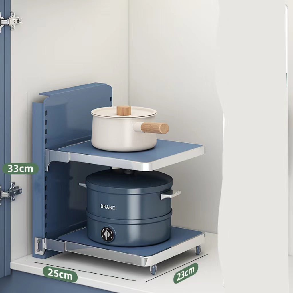 Multi Layer Kitchen Pot Rack Under Sink Storage Shelf