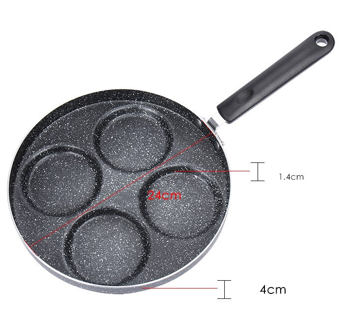 4 Cup Non Stick Egg Pancake Pan Gas Stove Cookware