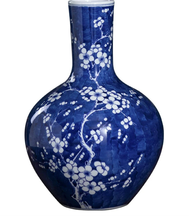 Hand Painted Vintage Ceramic Vase Living Room Flower Decor