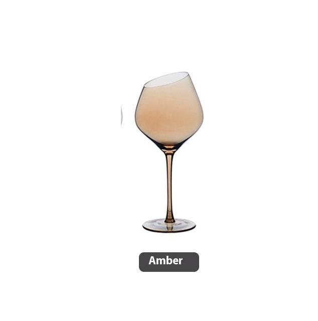Beveled Crystal Goblet Glass Big Belly Elegant Home Decor