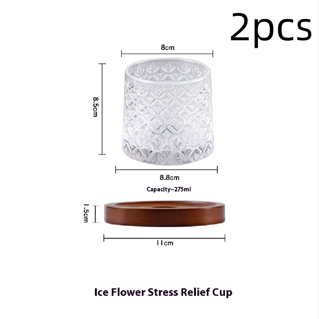 Rotating Crystal Tumbler Glass Creative Drinkware