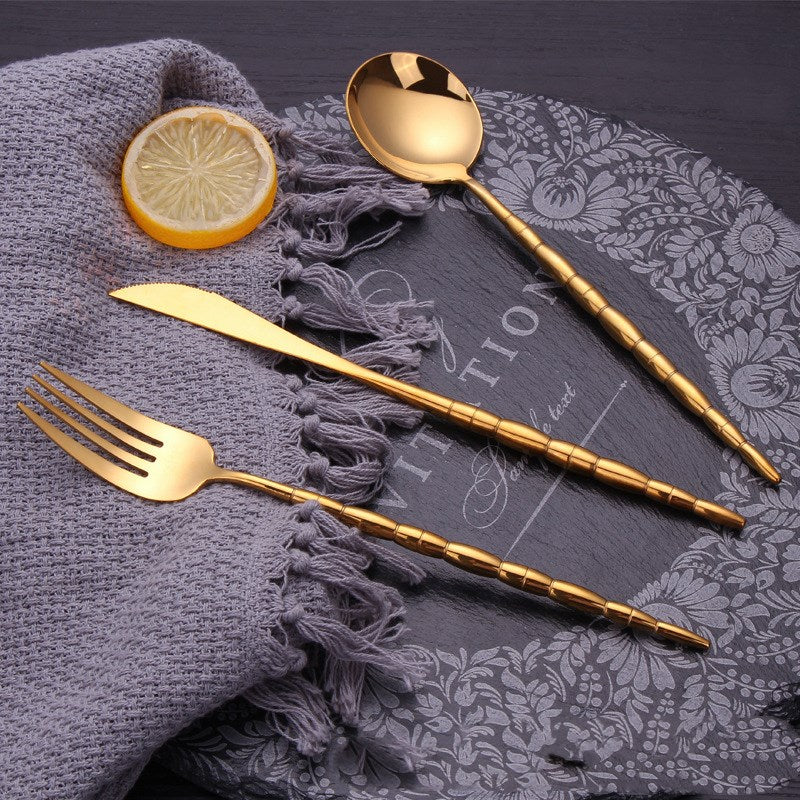 Stainless Steel Western Cutlery Set Steak Knife Spoon Tableware
