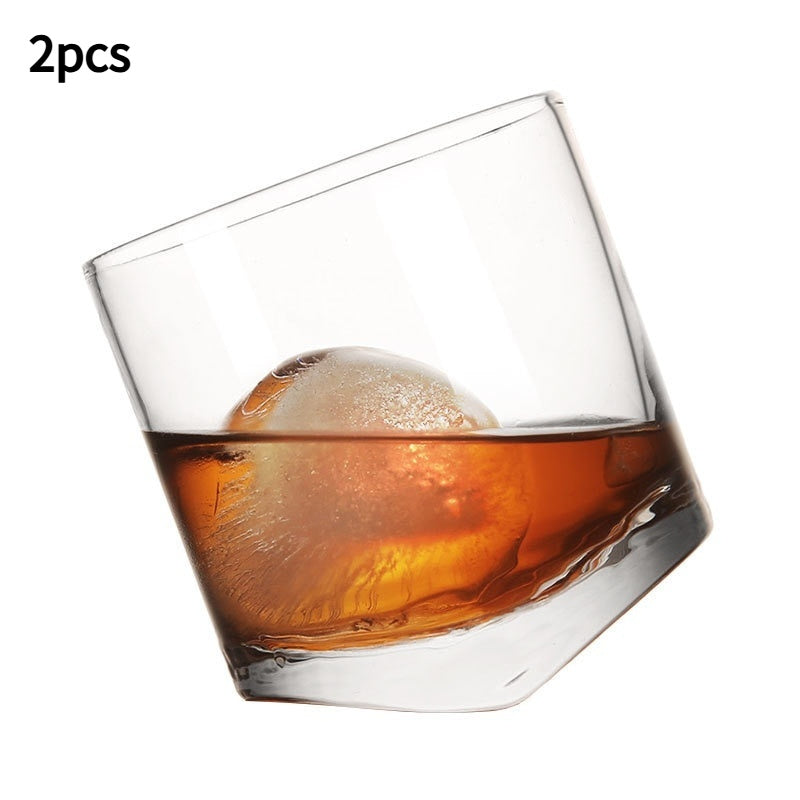 Tilted Lead Free Crystal Cocktail Glass Modern Drinkware