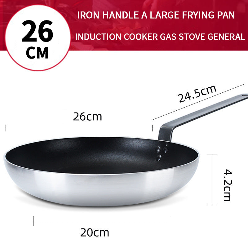 Flat Bottom Aluminum Alloy Frying Pan High Quality Cookware