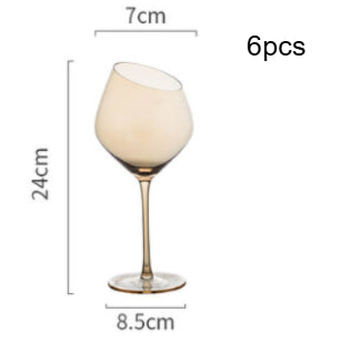 Crystal Goblet Oblique Mouth Elegant Glass High End Drinkware