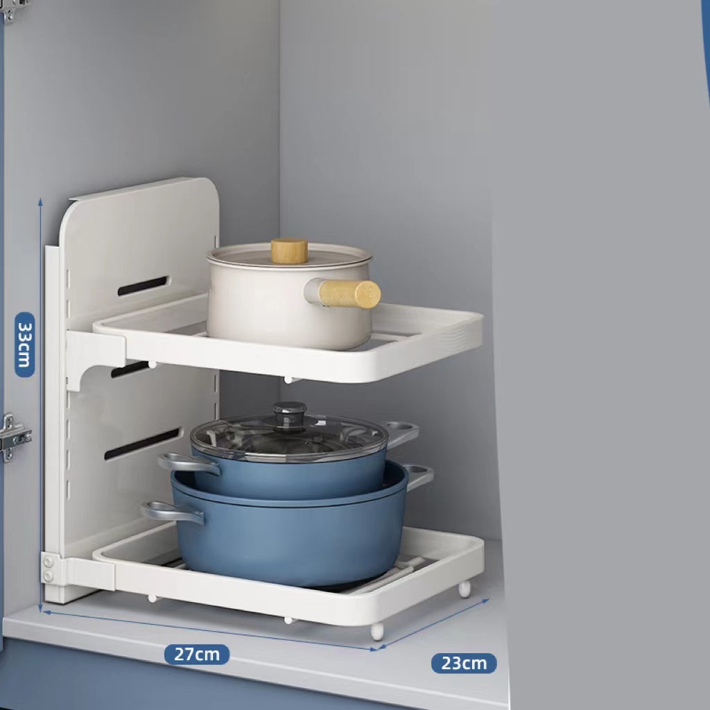Multi Layer Kitchen Pot Rack Under Sink Storage Shelf