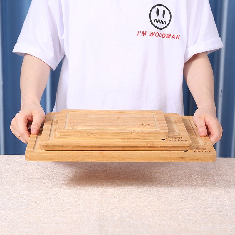 Bamboo Cutting Board Set With Juice Groove Tray