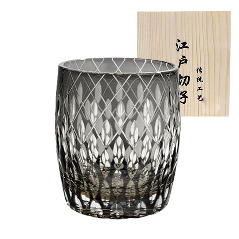 Japanese Edo Style Crystal Tumbler Elegant Drinkware