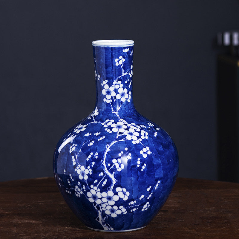 Hand Painted Vintage Ceramic Vase Living Room Flower Decor