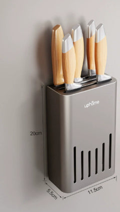 Gun Gray Aluminum Punch-Free Kitchen Storage Rack Multi-Functional