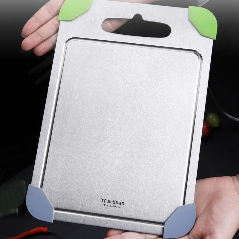 Pure Titanium Cutting Board Thickened Grooved Kitchen Board