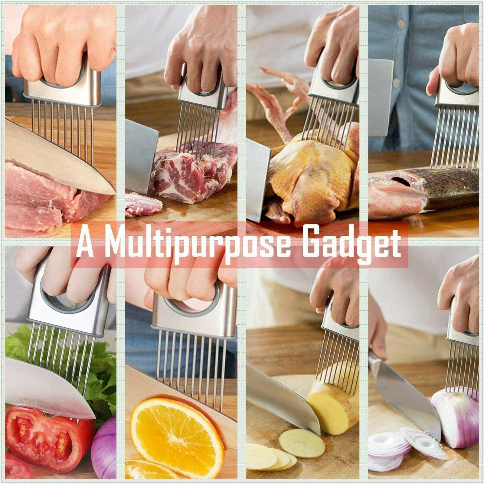 Stainless Steel Onion Tomato Vegetable Slicer Kitchen Tool
