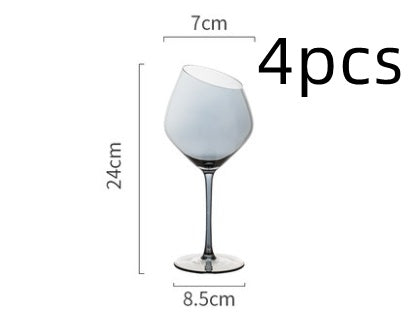 Crystal Goblet Oblique Mouth Elegant Glass High End Drinkware