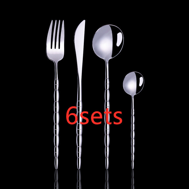 Stainless Steel Western Cutlery Set Steak Knife Spoon Tableware