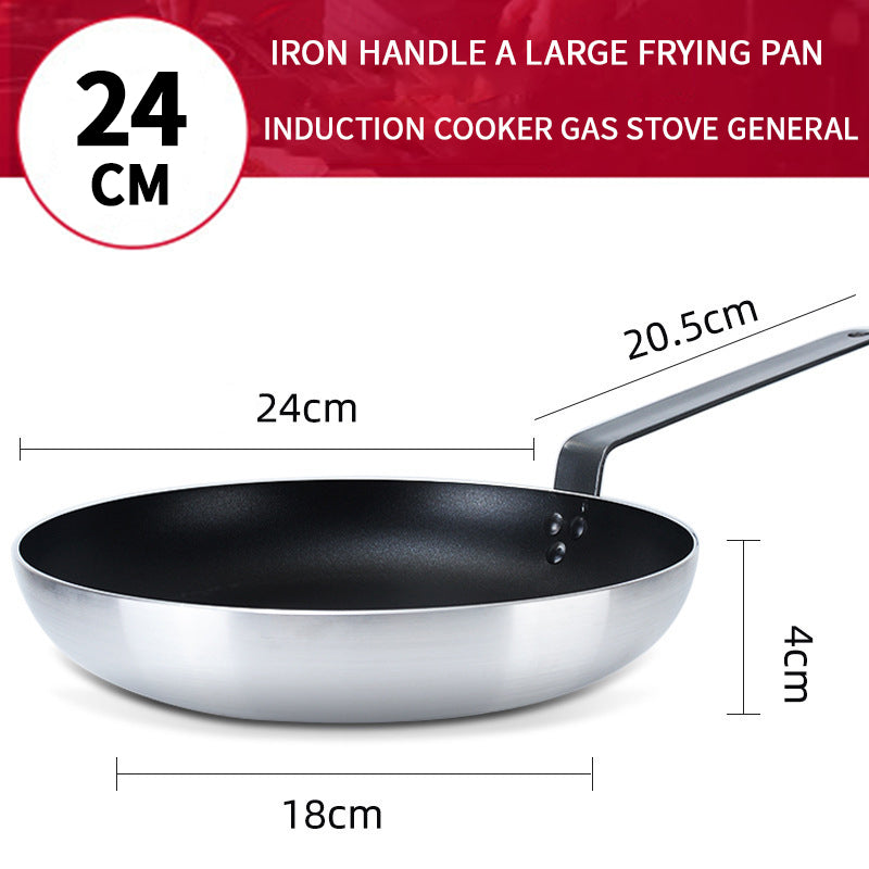 Flat Bottom Aluminum Alloy Frying Pan High Quality Cookware