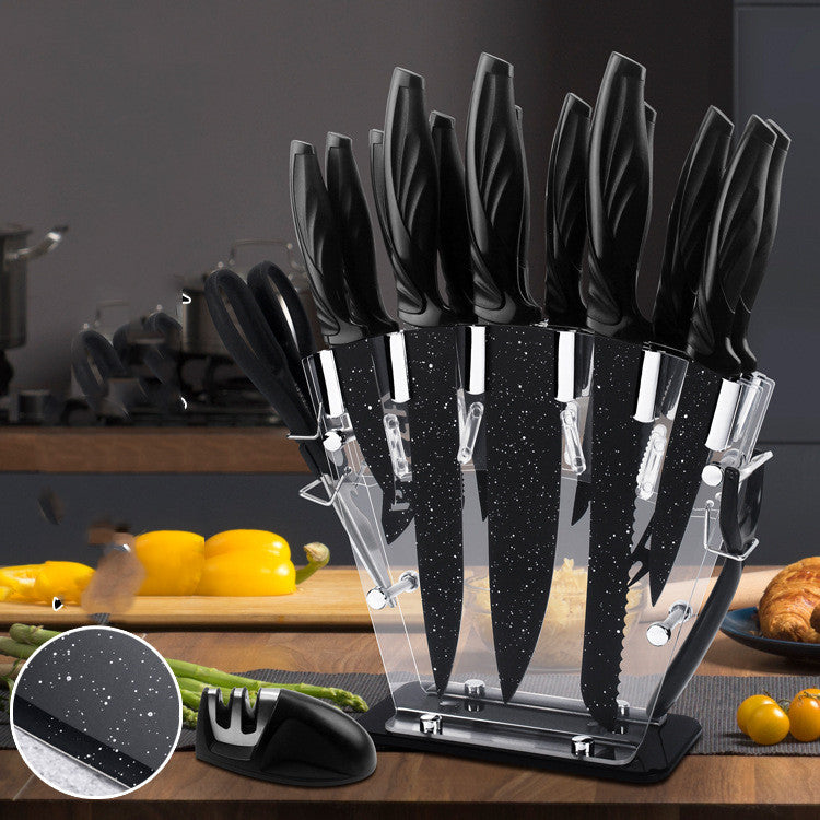 17 Piece Stainless Steel Kitchen Knife Set Complete Cutlery