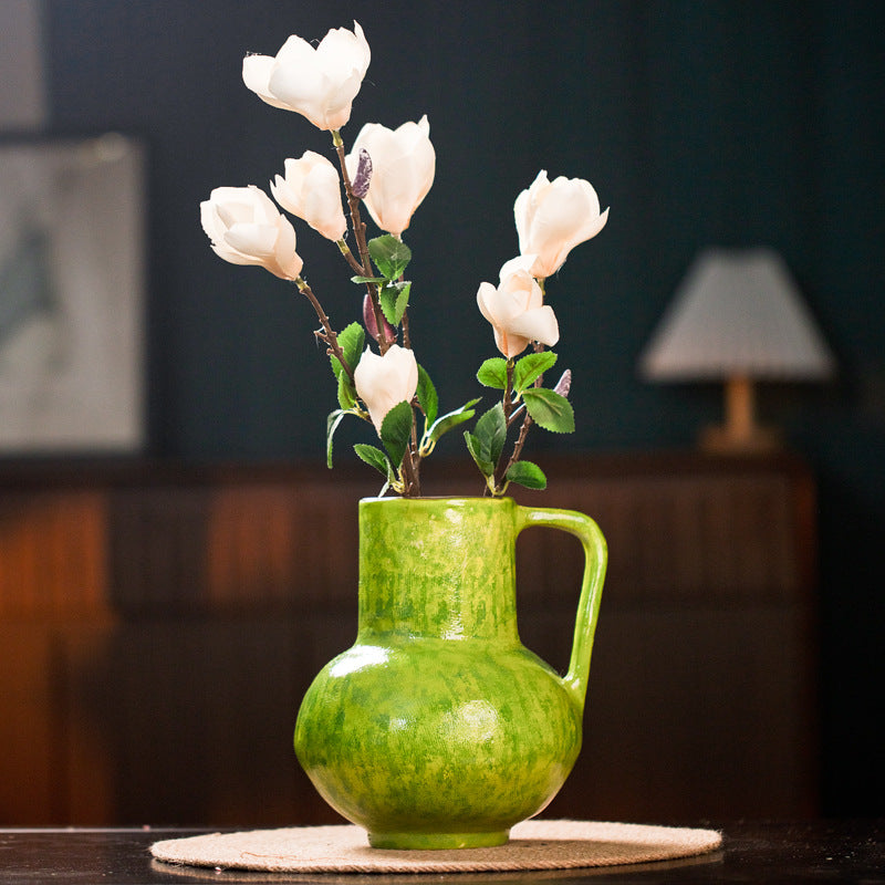 Soda Green Ceramic Vase Flower Arrangement Decorative Jar