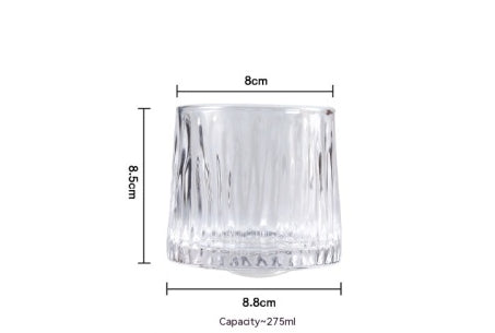 Rotating Crystal Tumbler Glass Creative Drinkware