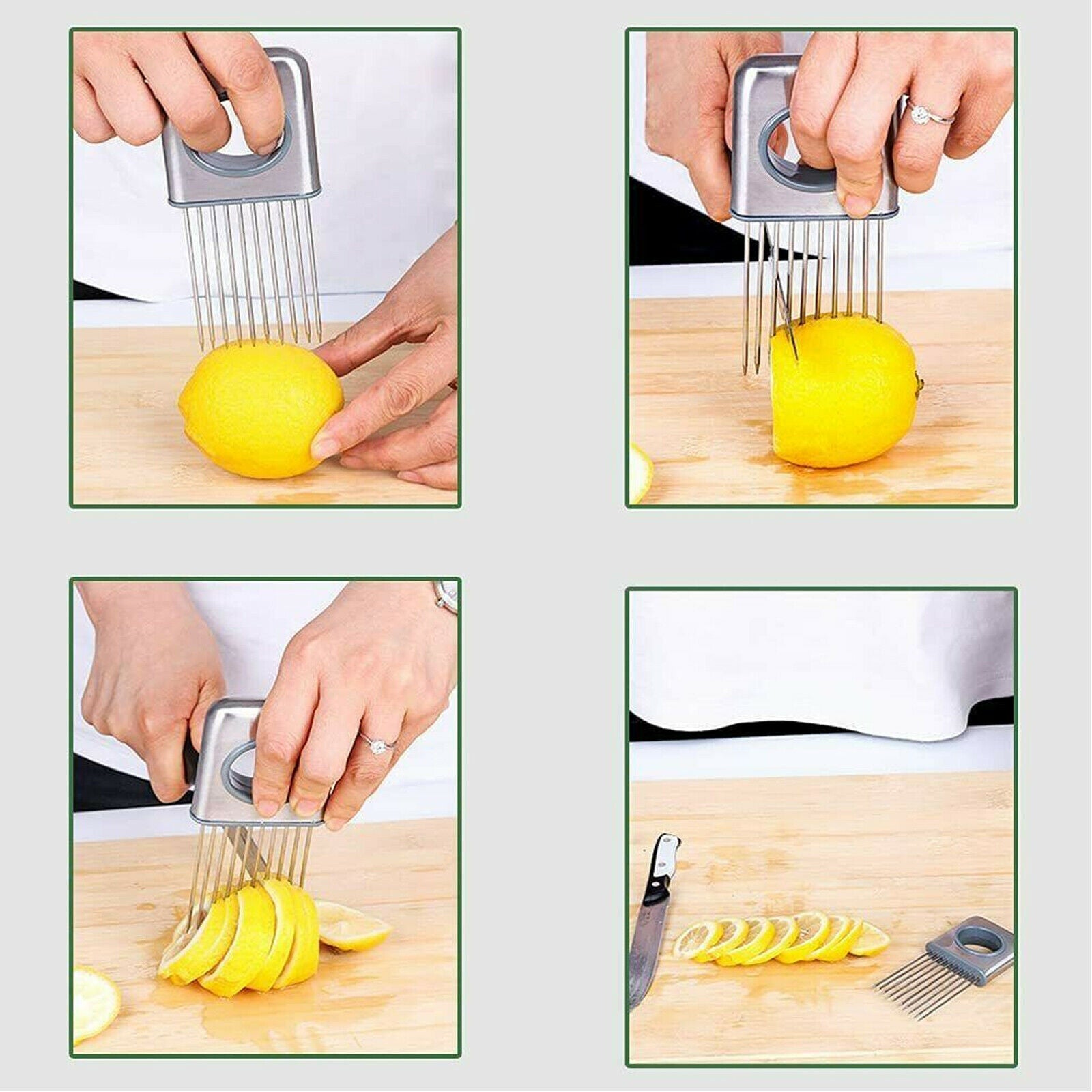 Stainless Steel Onion Tomato Vegetable Slicer Kitchen Tool