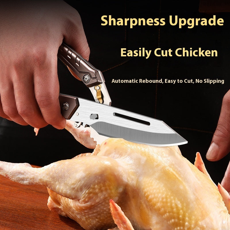 Multi Functional Stainless Steel Kitchen Food Scissors Chicken Bone Cutter