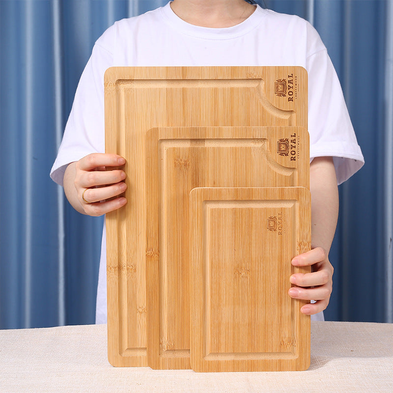 Bamboo Cutting Board Set With Juice Groove Tray