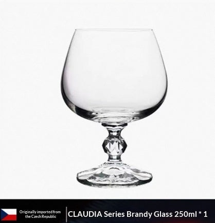 Elegant Crystal Brandy Style Tumbler Glass For Home Display