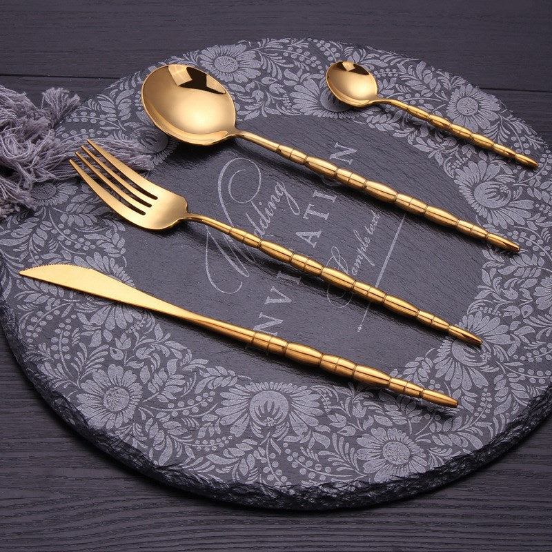 Stainless Steel Western Cutlery Set Steak Knife Spoon Tableware