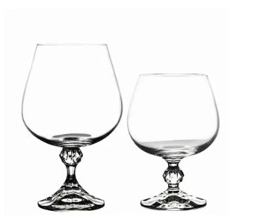 Elegant Crystal Brandy Style Tumbler Glass For Home Display