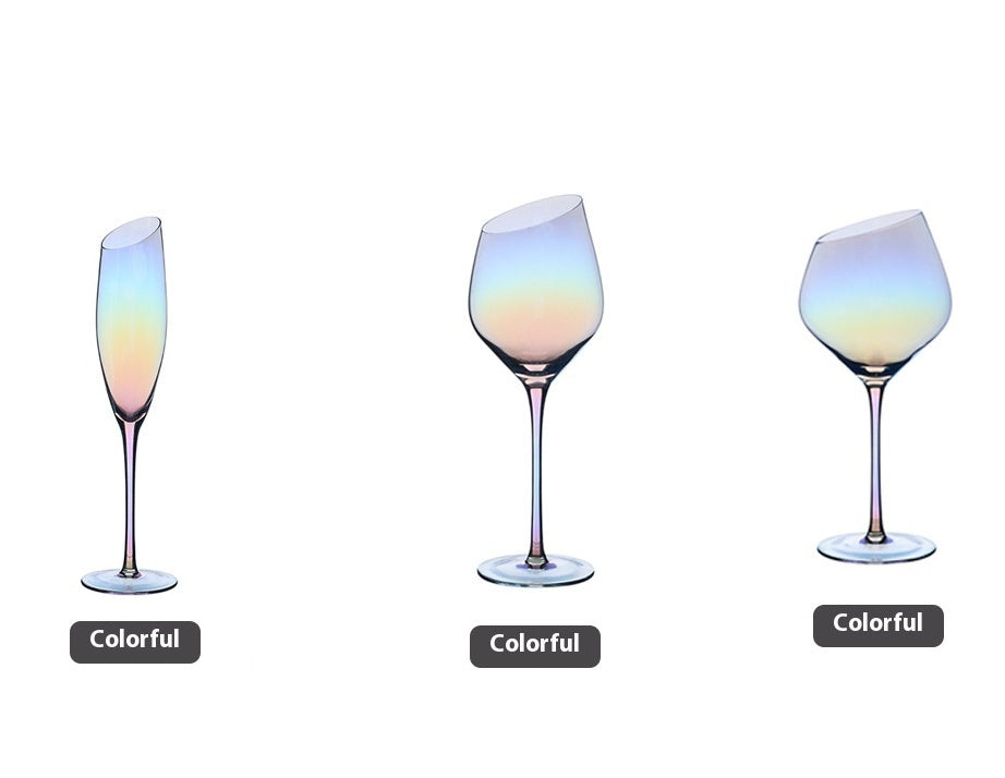 Beveled Crystal Goblet Glass Big Belly Elegant Home Decor