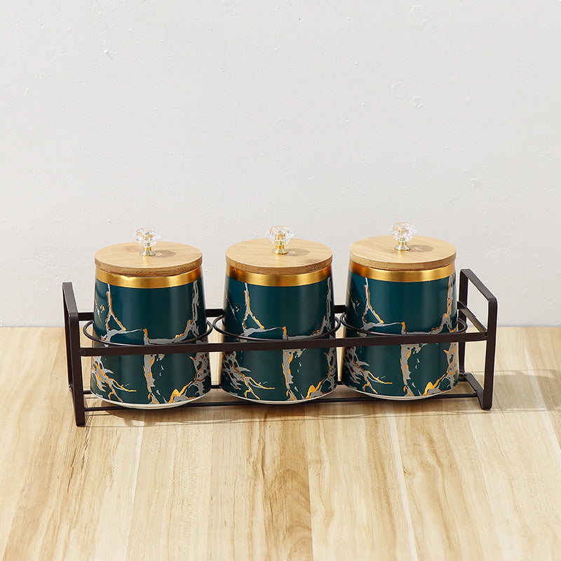 Nordic Ceramic Seasoning Jar Kitchen Sealed Storage Container
