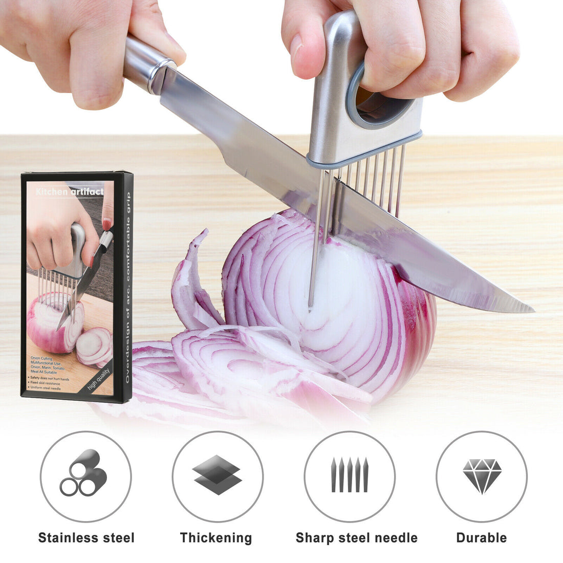 Stainless Steel Onion Tomato Vegetable Slicer Kitchen Tool