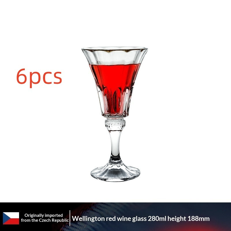 Crystal Glass Flute Elegant Household Drinkware Set
