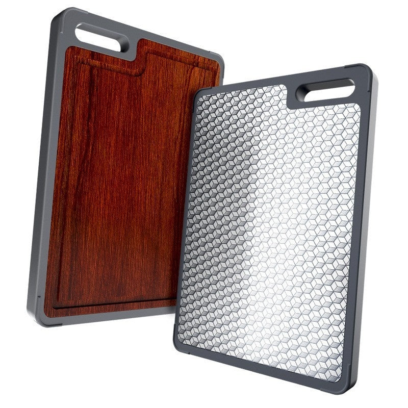 Stainless Steel Ebony Double Sided Antibacterial Cutting Board