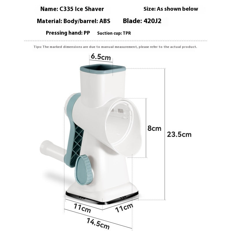 Multi Function Vegetable Chopper Hand Roller Kitchen Grater Tool