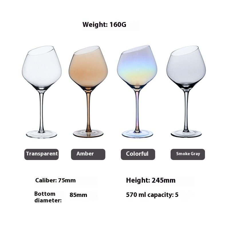 Beveled Crystal Goblet Glass Big Belly Elegant Home Decor
