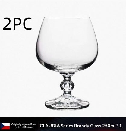 Elegant Crystal Brandy Style Tumbler Glass For Home Display