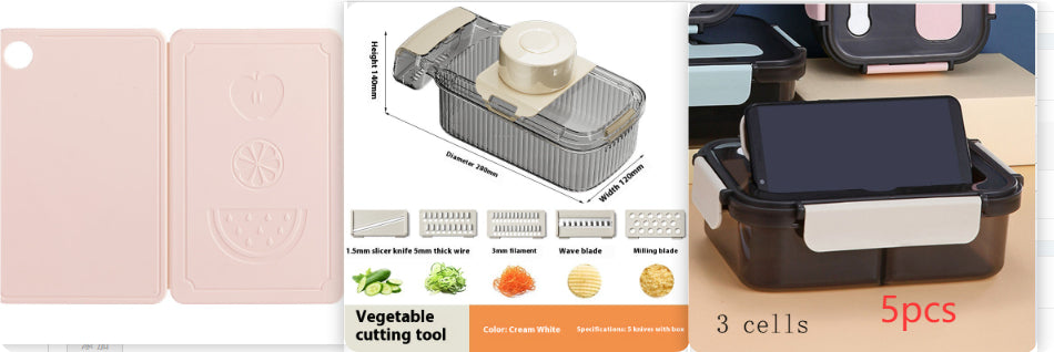 2 In 1 Vegetable Cutter And Drainer Kitchen Food Chopper