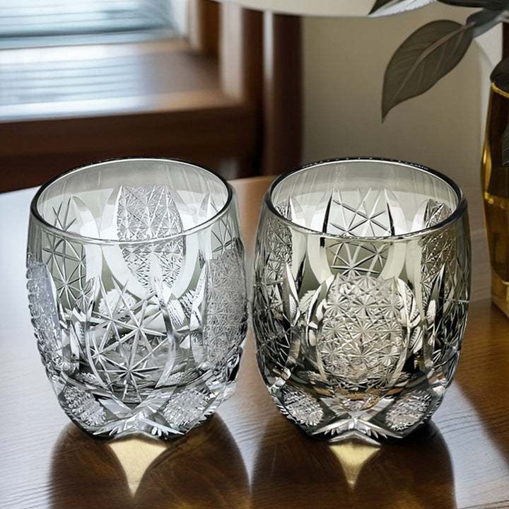 Japanese Edo Style Crystal Tumbler Elegant Drinkware
