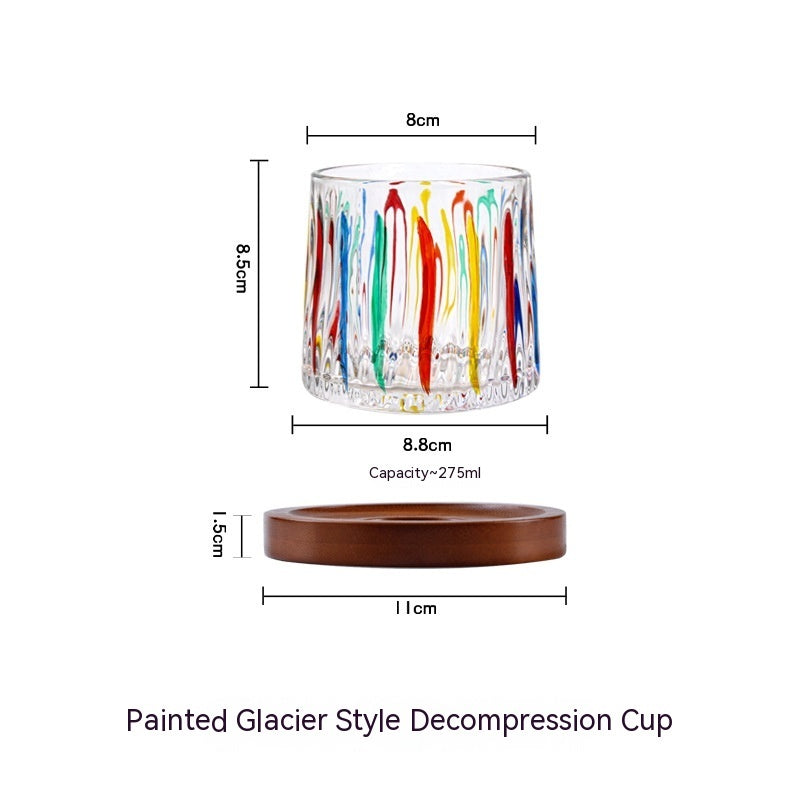 Rotating Crystal Tumbler Glass Creative Drinkware