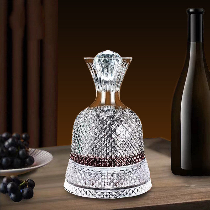 Crystal Glass Vortex Decanter Set With Aerating Pourer Kit