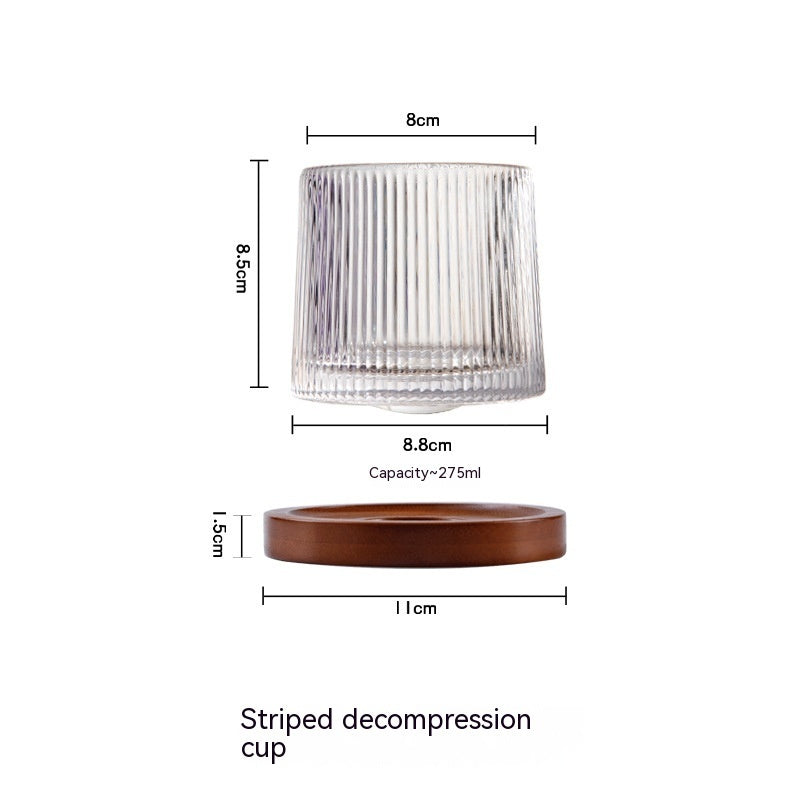 Rotating Crystal Tumbler Glass Creative Drinkware