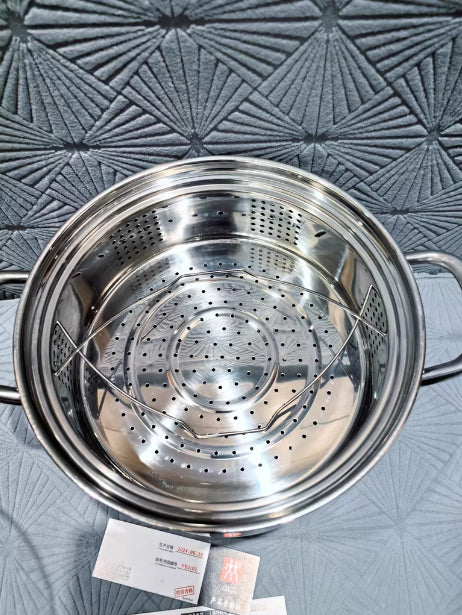 304 Stainless Steel Thickened Large Capacity Double Ear Stock Cooking Pot