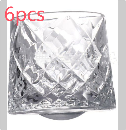 Rotating Crystal Tumbler Glass Elegant Home Drinkware