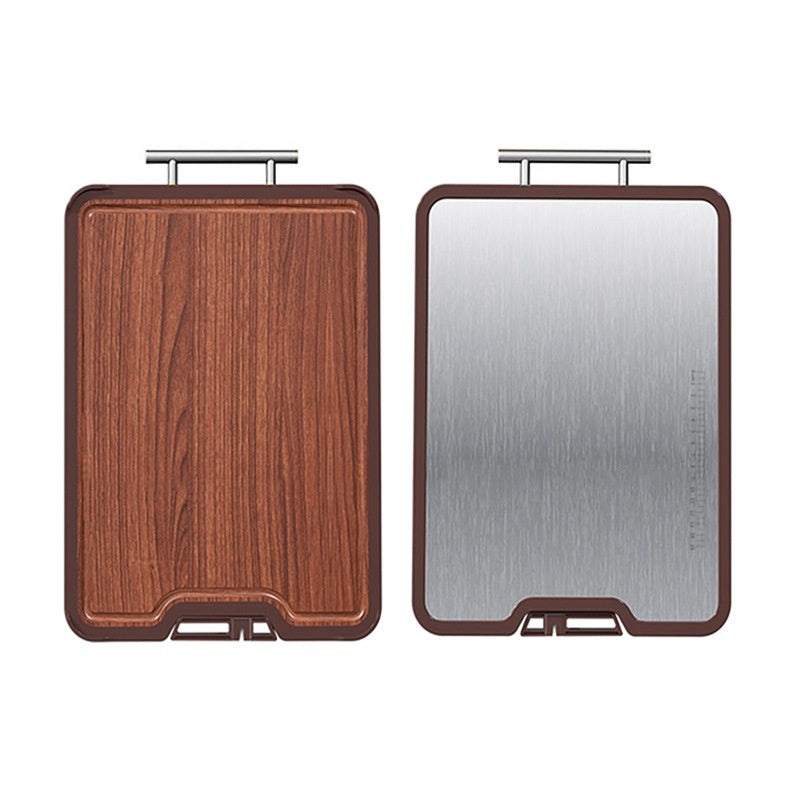 Stainless Steel Ebony Double Sided Antibacterial Cutting Board