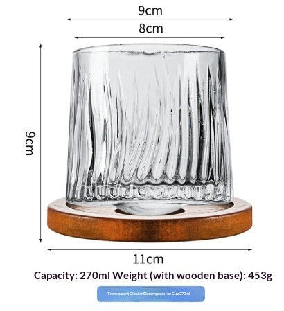 Rotating Crystal Tumbler Glass Creative Drinkware