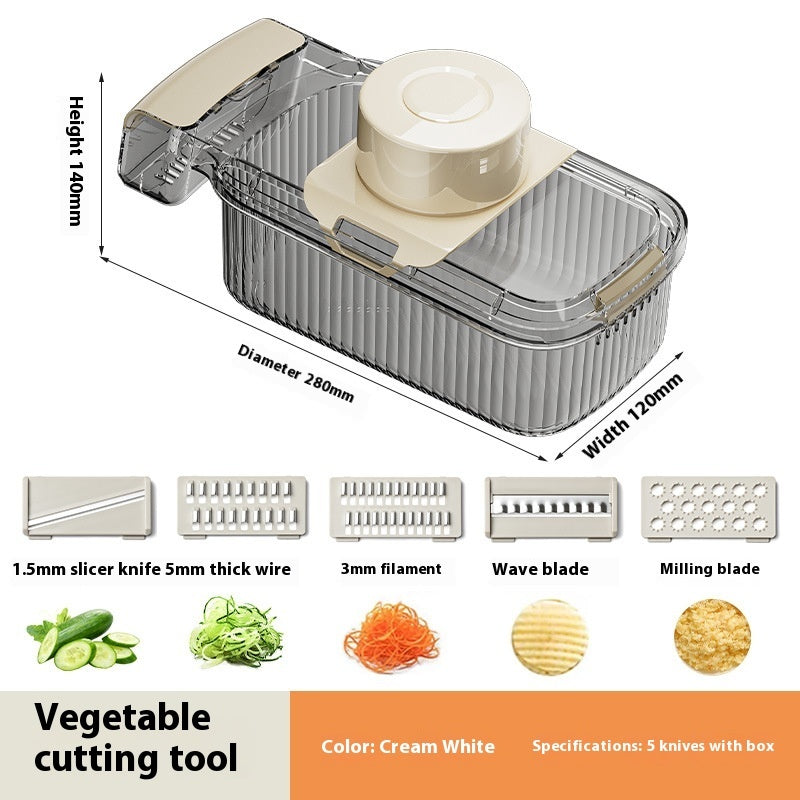 2 In 1 Vegetable Cutter And Drainer Kitchen Food Chopper