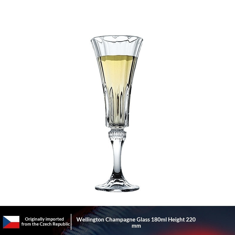 Crystal Glass Flute Elegant Household Drinkware Set